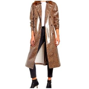 Leopard print raincoat